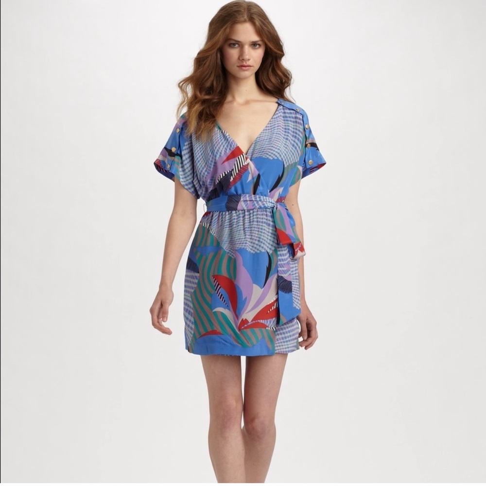 Leifsdottir  Anthropologie Women’s Silk‎ Firefly Kimono Dress Size S